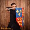 14th Century Painted Steel Heater Shield Royal Arms of Edward III 2141 4