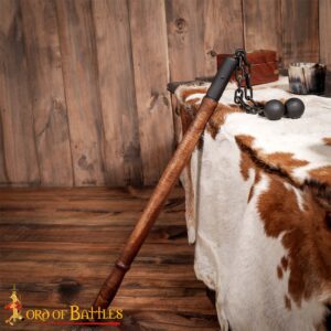 Late Medieval Double Ball and Chain Battle Flail for Reenactments