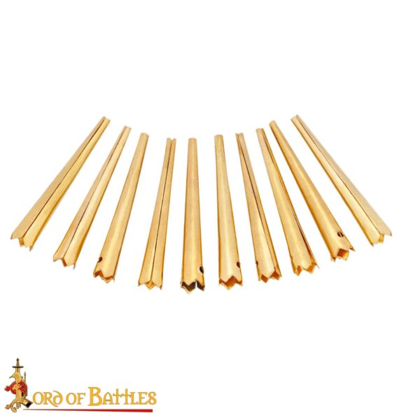 Medieval Castle Top Pure Solid Brass Aiglets Set of 10 - Image 8
