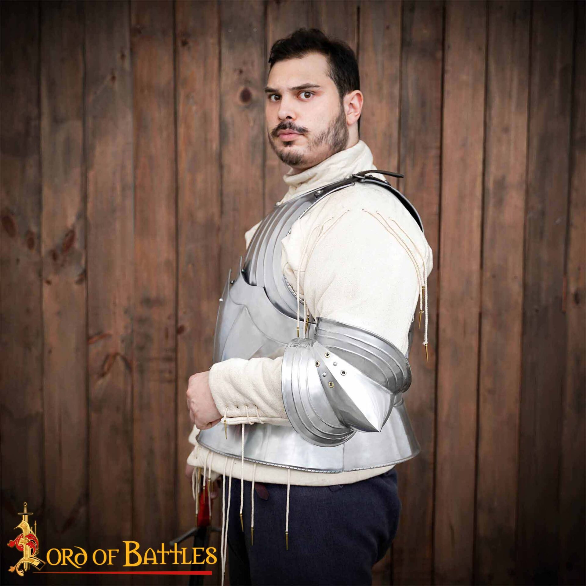 15th Century Gothic Steel Pauldrons Medieval Shoulder Armor Plates-9351P 5