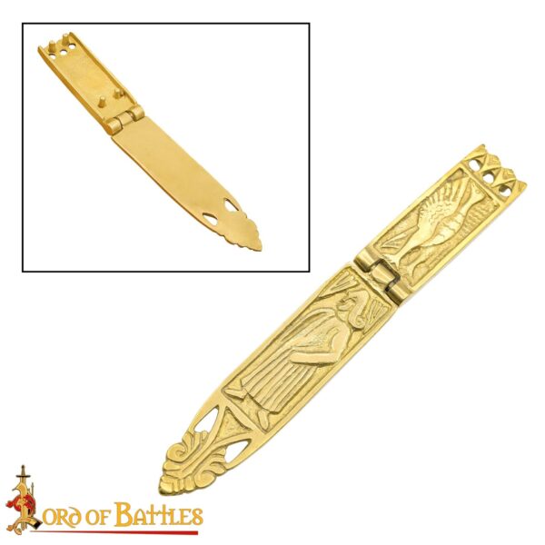 Ornate Roman Pure Solid Brass Belt End Chape - Image 5