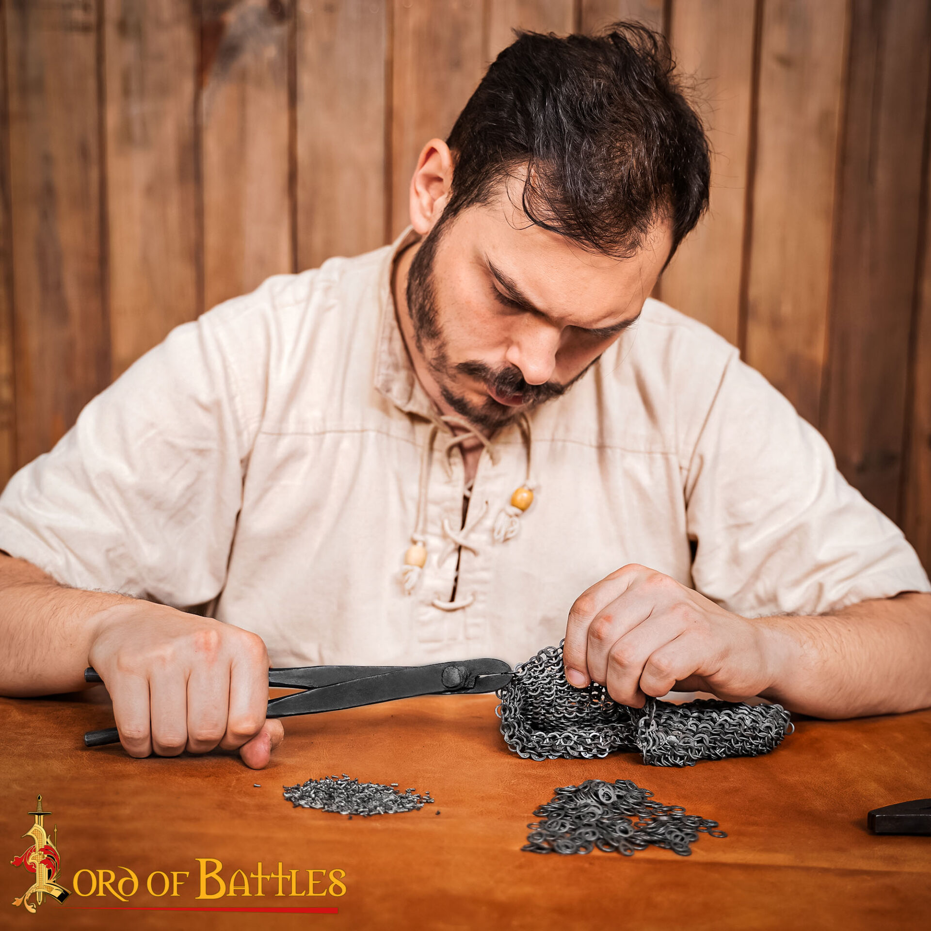 15th Century Medieval Hand-Forged Iron Chainmail Rivet Pliers Tool-791N 1