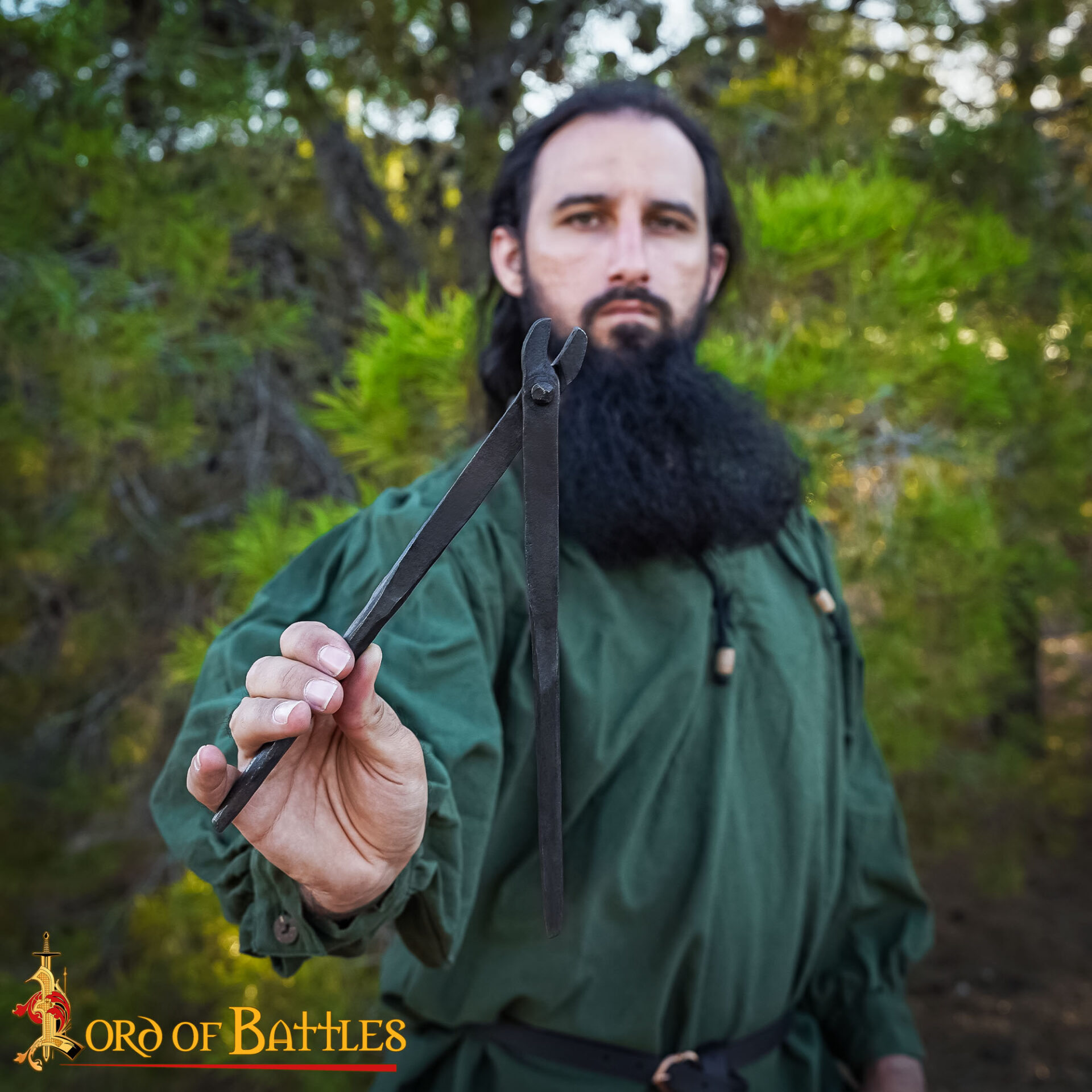 15th Century Medieval Hand-Forged Iron Chainmail Rivet Pliers Tool-791N 4