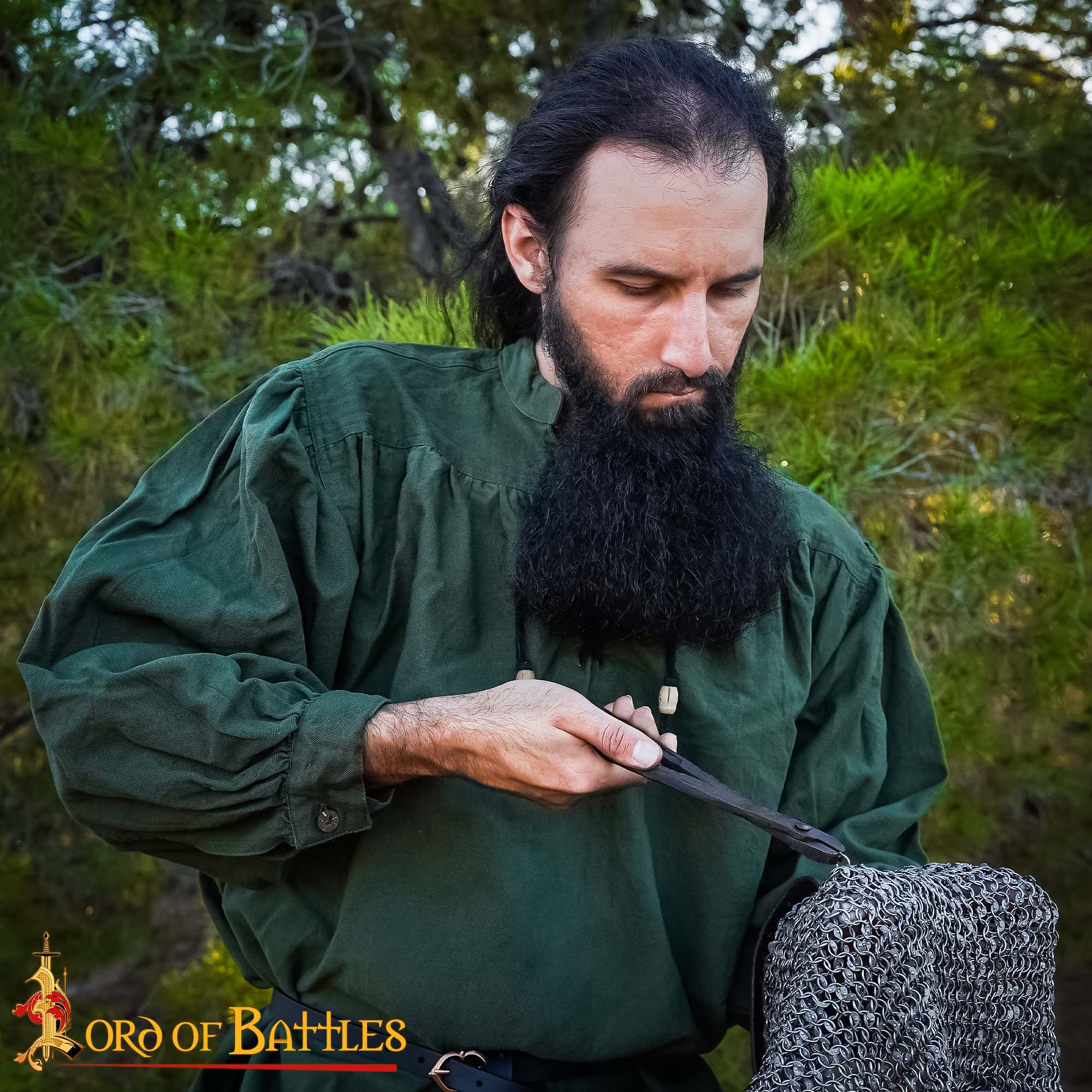 15th Century Medieval Hand-Forged Iron Chainmail Rivet Pliers Tool-791N 5