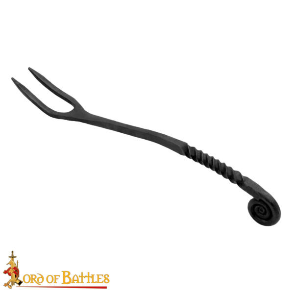 Viking Pot Fork Hand Forged Iron Camping Accessory - Image 4