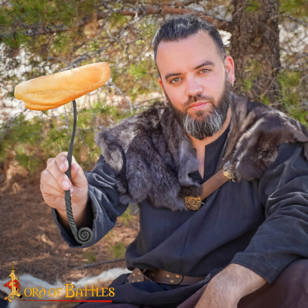 Viking Pot Fork Hand Forged Iron Camping Accessory - Image 5