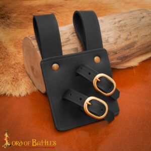 Medieval Authentic Leather Sword and Axe Frog