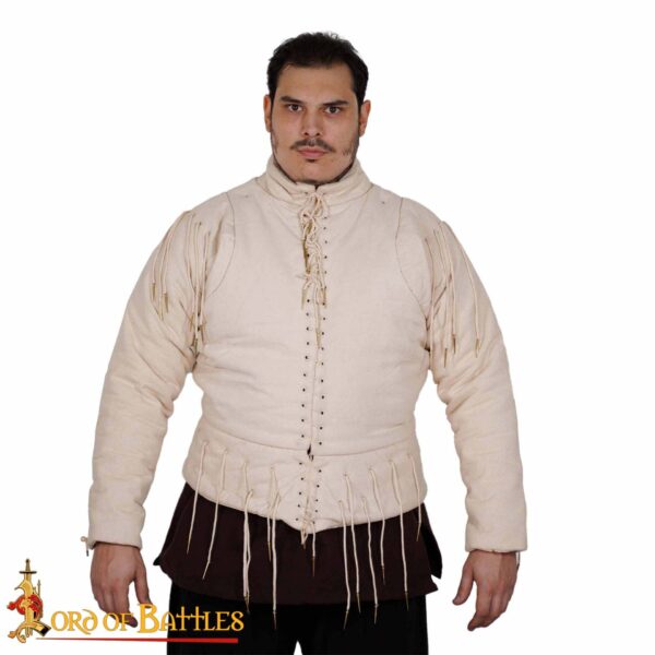 15th Century Ecru Arming Doublet Canvas Cotton - Image 4