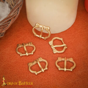 Medieval Pure Solid Brass Buckle Set of 5 Functional Accessory