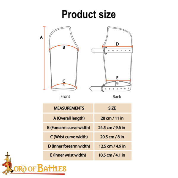Medieval Fantasy Steel Bracers Knightly Arm Armor - Image 3