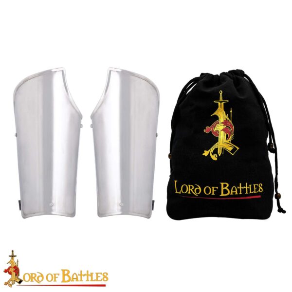 Medieval Fantasy Steel Bracers Knightly Arm Armor - Image 4