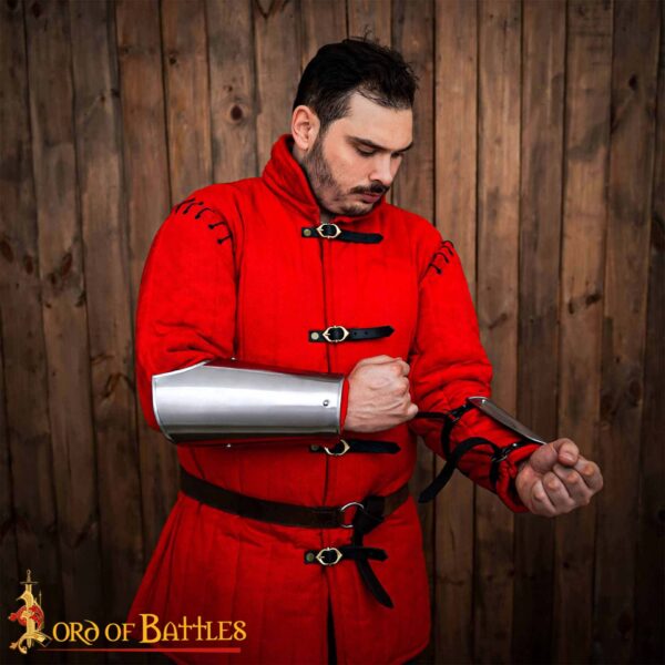 Medieval Fantasy Steel Bracers Knightly Arm Armor - Image 5