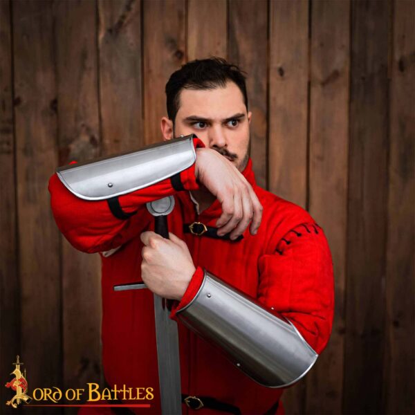 Medieval Fantasy Steel Bracers Knightly Arm Armor - Image 6