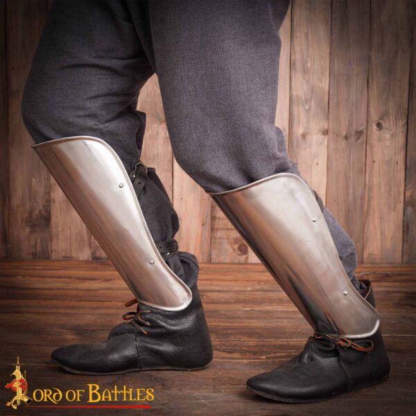 15th Century Medieval Steel Greaves Leg Armor for Reenactment 9506 1
