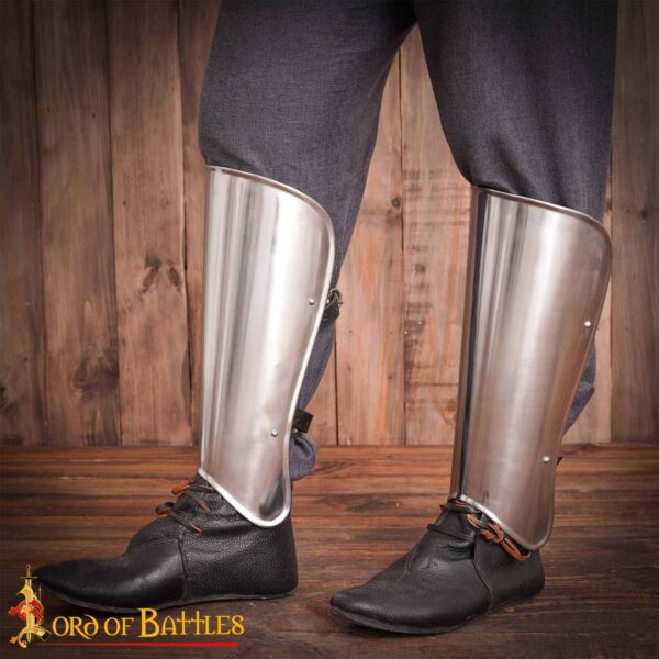15th Century Medieval Steel Greaves Leg Armor for Reenactment 9506