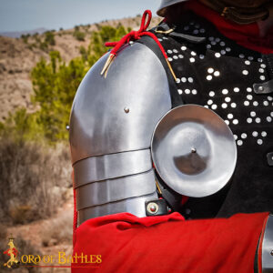 14th Century Pauldrons Fully Functional Steel Shoulder Armor with Besagues