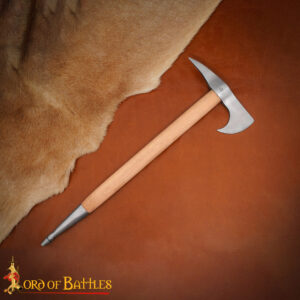 Warrior Sagaris Axe – Hand-Forged Carbon Steel Head with Wood Shaft, LARP, Display, Stage