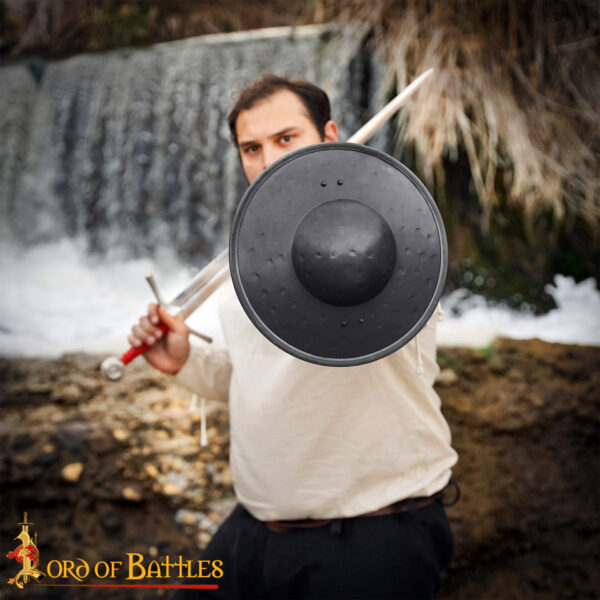 Hand Forged Buckler Shield - Image 6