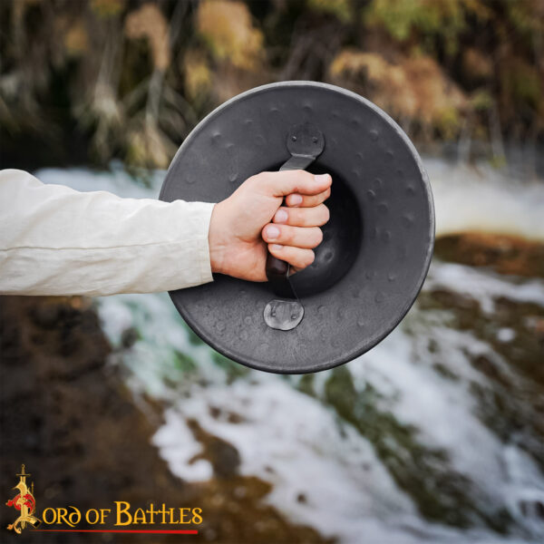 Hand Forged Buckler Shield - Image 7