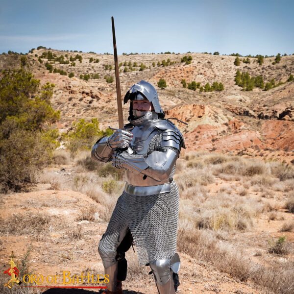 15th century Gothic Knight Leg Armor - Image 6