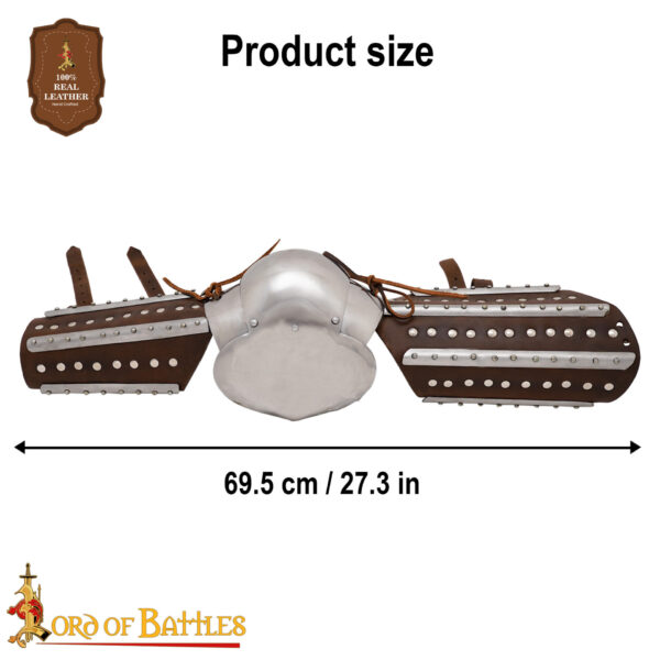 Late Medieval Splint Arm Harness / Brigandine Arm Armour - Image 3