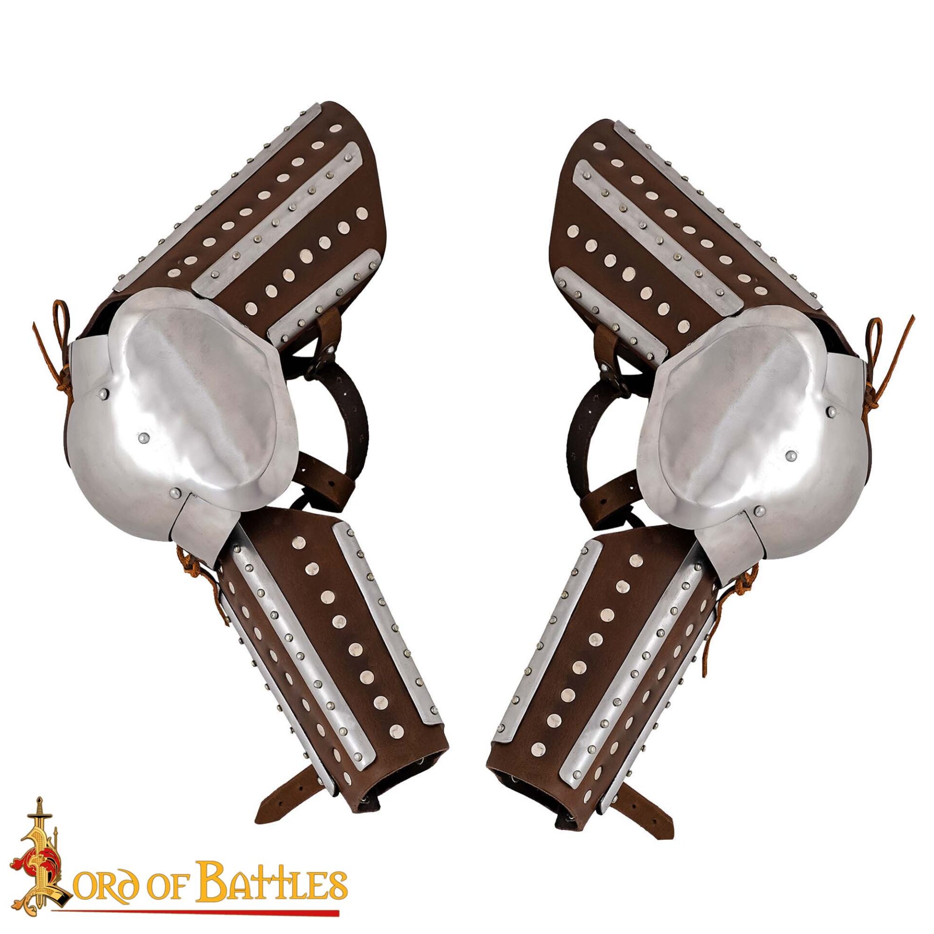 15th Century Steel and Leather Arm Armor-25407CBR 3