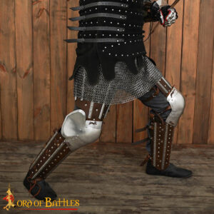 Late Medieval Splint Leg Harness – Brigandine Leg Armour (14th–15th Century Design)