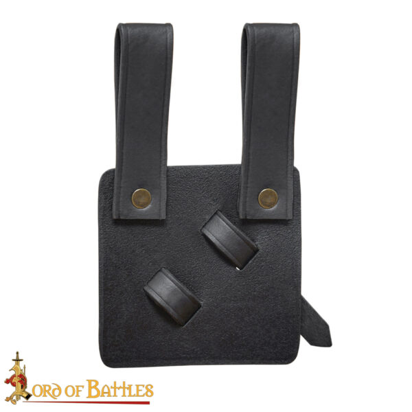 Cross-Draw Leather Sword Frog with Brass Buckles – Adjustable Holder for Medieval Blades - Image 10