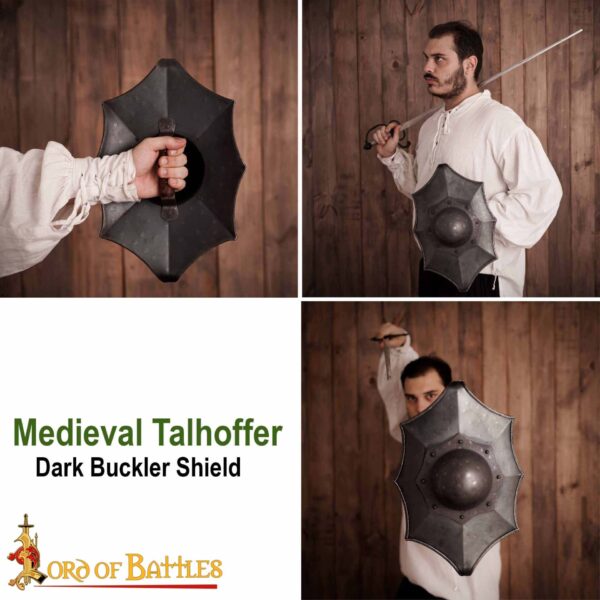 Medieval Talhoffer Buckler Shield Fencing - Image 20