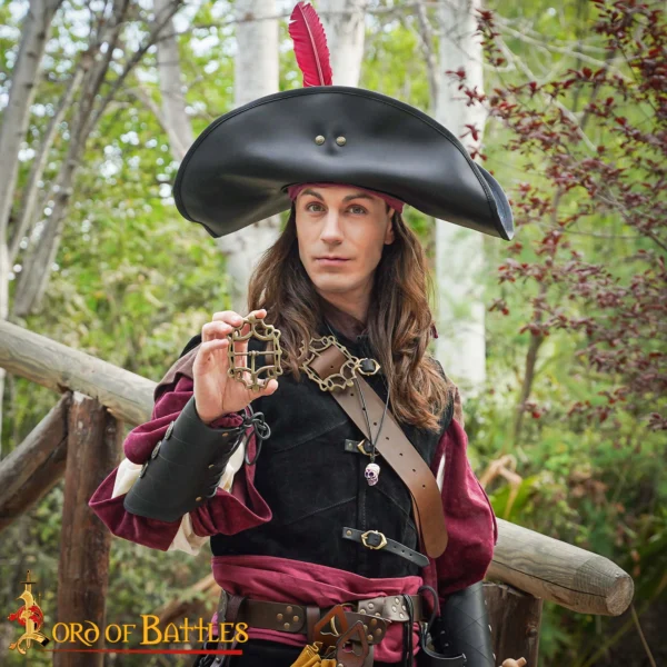 Antique Brass Large Pirate Belt Buckle Stylish Accessory