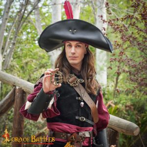 Antique Brass Medieval Belt Buckle – Gothic Openwork Design (Fits 5 cm Belts)