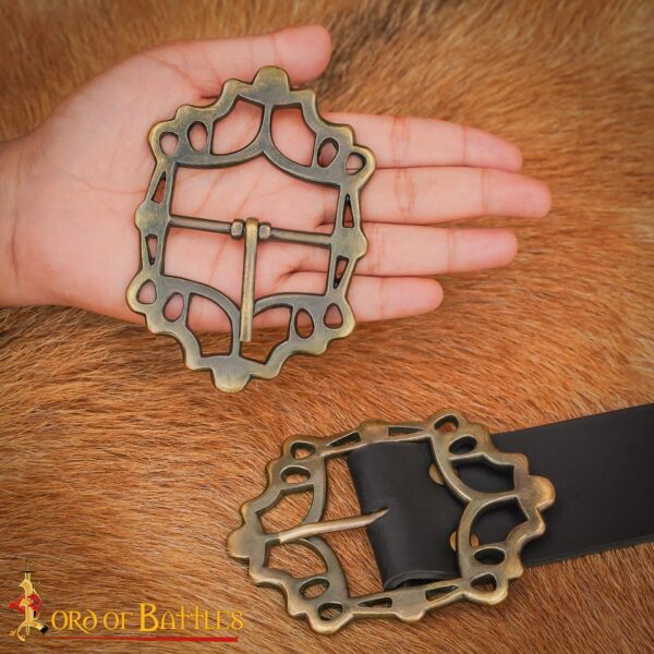 Antique Brass Large Pirate Belt Buckle - Image 7