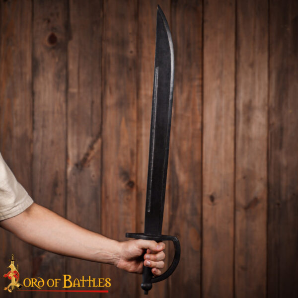 Wooden Caribbean Pirate Cutlass Sword Prop Black - Image 6