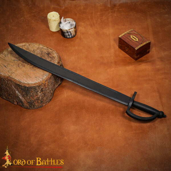 Wooden Caribbean Pirate Cutlass Sword Prop Black