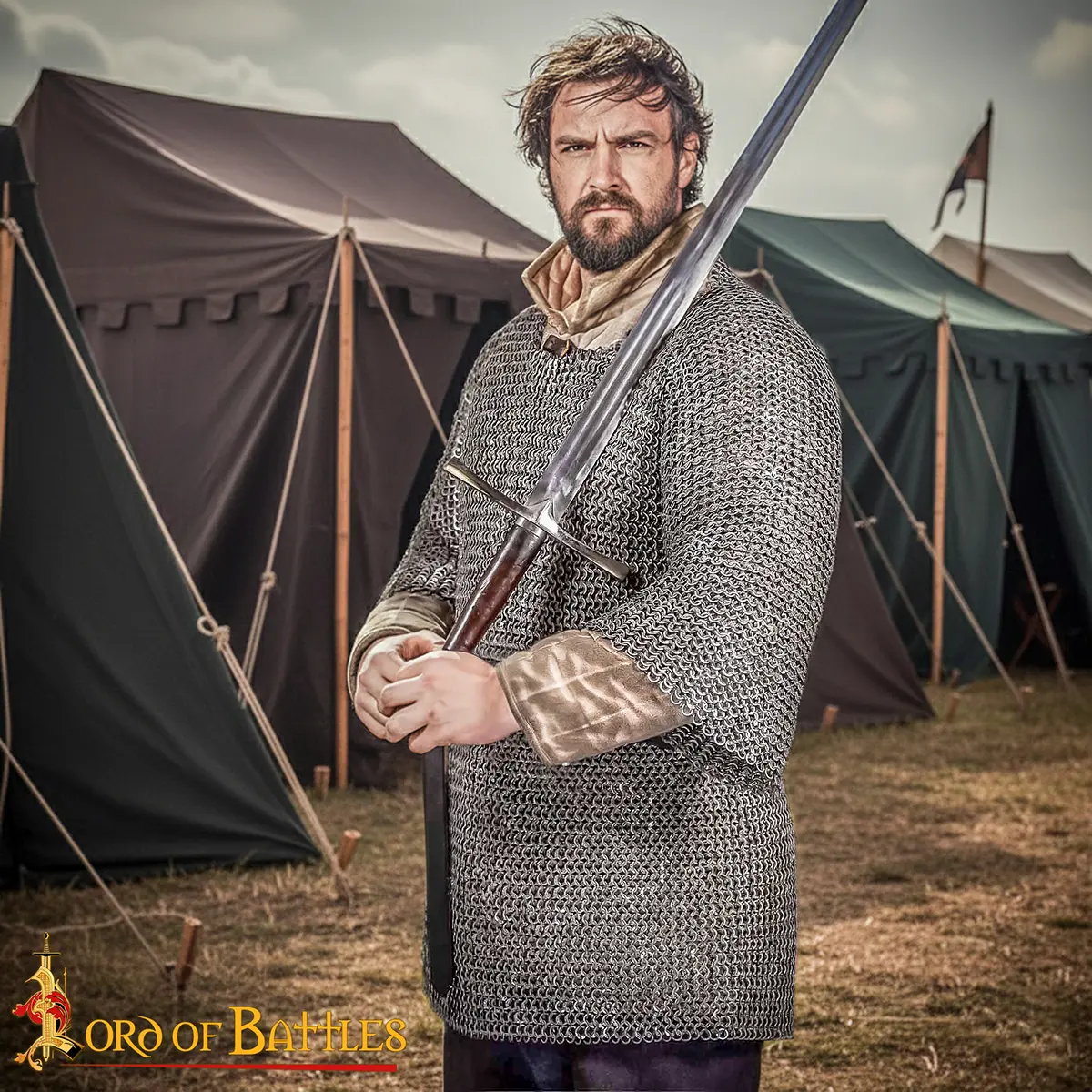 Medieval Chainmail 9mm Flat Rings Dome Riveted Alternating Solid Rings Haubergeon 17 Gauge Medieval Chainmail 9mm Flat Rings Dome Riveted Alternating Solid Rings Haubergeon 17 Gauge - Image 6