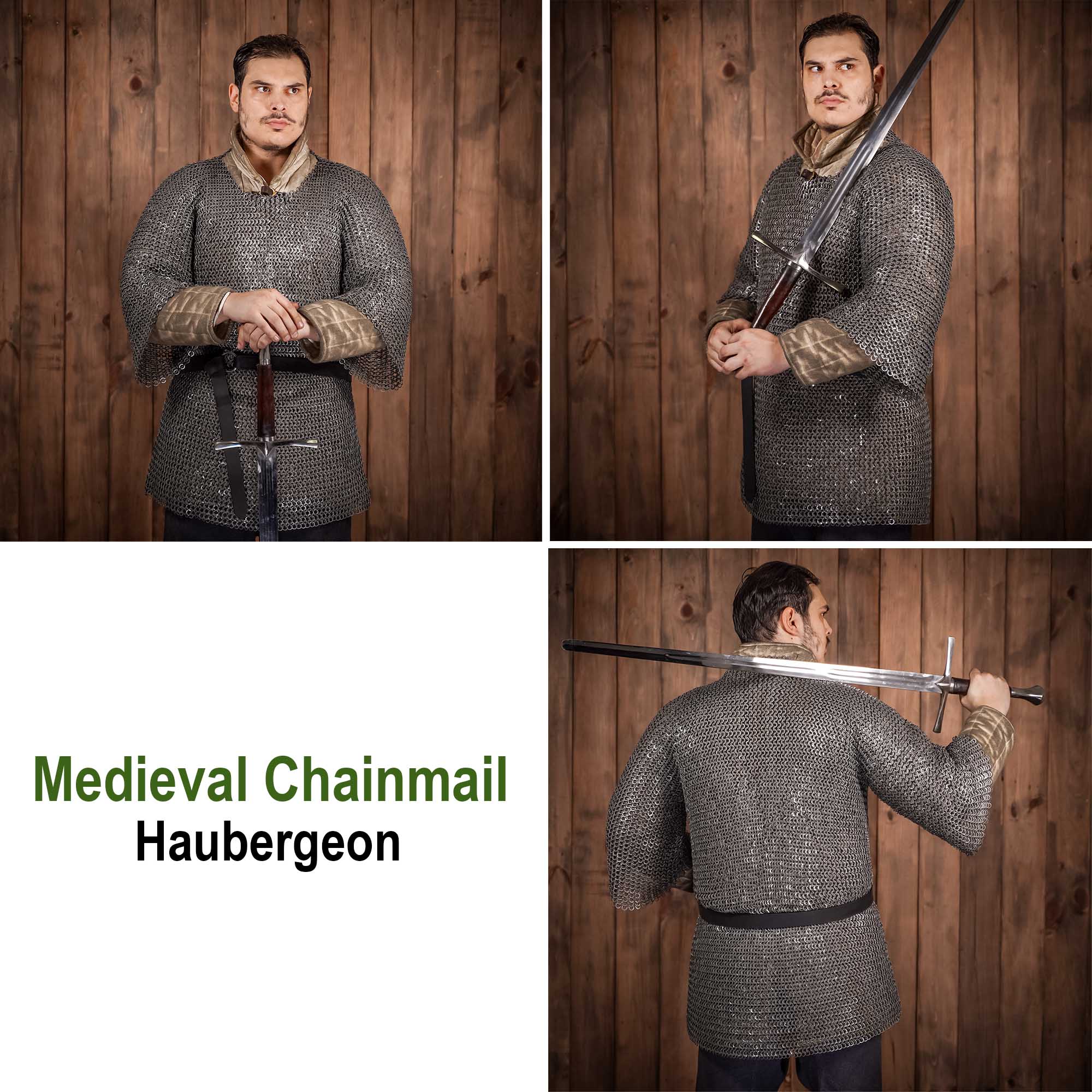 Order Riveted chain mail shirt for the late medieval outfit