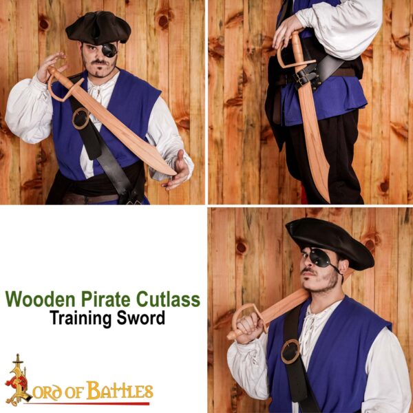17th Century Wooden Sword Cutlass Trainer 5708 6 1