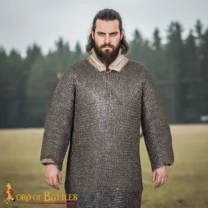 Chainmail Haubergeon 9mm 17 G Flat Ring Wedge Riveted Alternate Flat Solid Rings