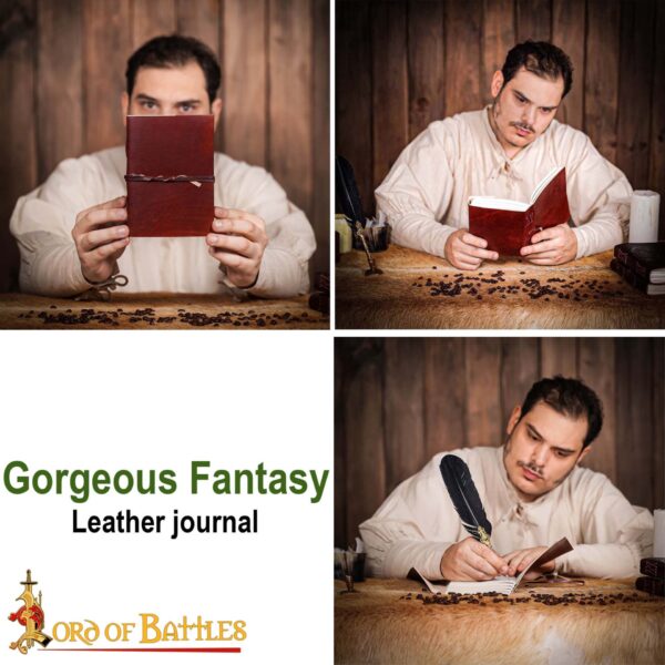 Gorgeous Fantasy Journal Handcrafted Genuine Leather Diary Notes - Image 9