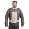 Flat Ring Chainmail Half Haubergeon with Long Sleeves, Riveted and Alternating, ID 9 mm, Mild Steel