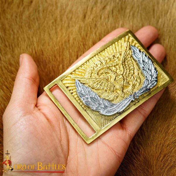 American Civil War Union Officer’s Pure Brass Belt Buckle - Image 2