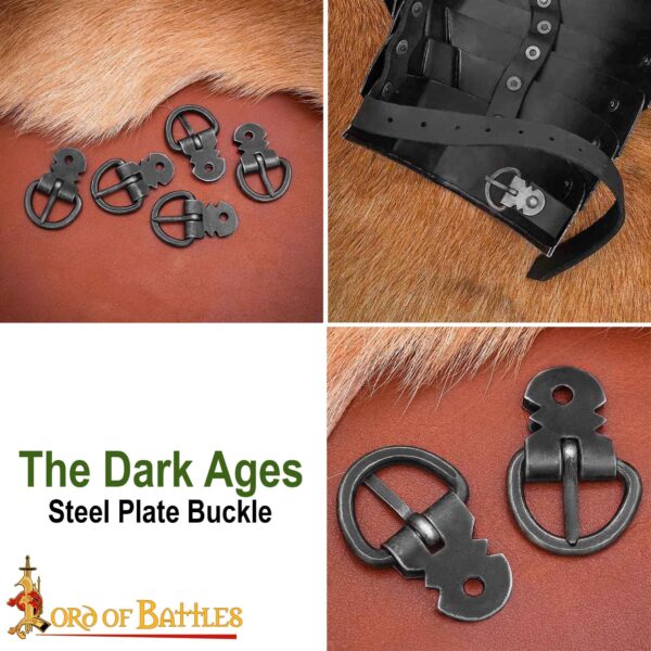 Dark Ages Armor Tough Steel Buckle Set of 5 - Image 7