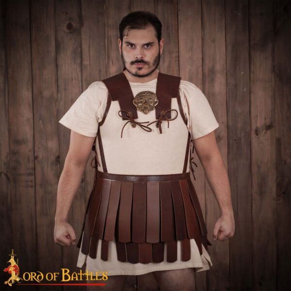 1st Century Roman Leather Cuirass with Pteryges 25572CBR