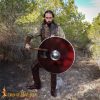 Viking Dark Warrior Functional Wooden Shield with Steel Umbo
