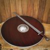 Viking Dark Warrior Functional Wooden Shield with Steel Umbo