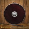 Viking Dark Warrior Functional Wooden Shield with Steel Umbo