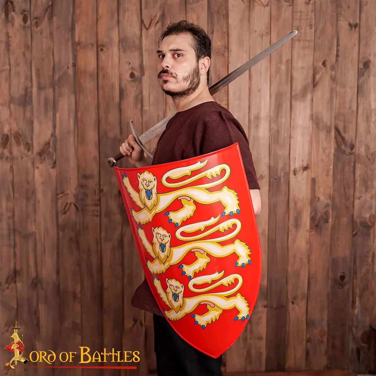 King Richard The Lionheart Decorative Steel Shield Royal Coat of Arms King Richard The Lionheart Decorative Steel Shield Royal Coat of Arms - Image 2