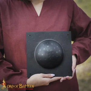 Square Shield Boss Handmade Steel Umbo for Roman Scutum Shields