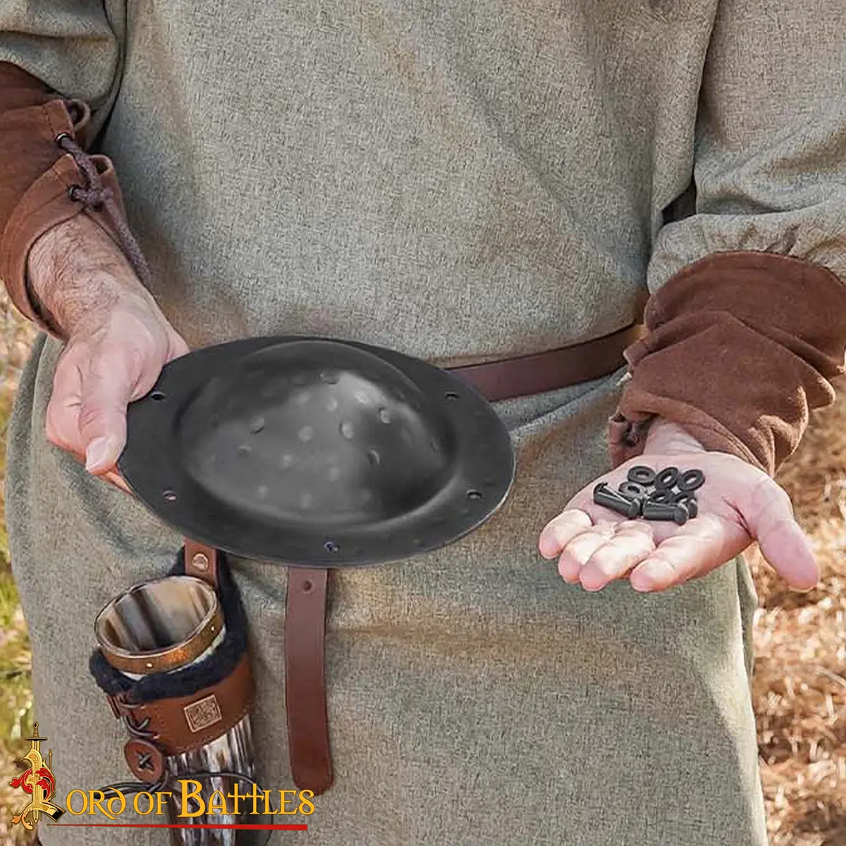 Sturdy Functional Steel Umbo for Viking or Celtic Shields, 12 gauge Sturdy Functional Steel Umbo for Viking or Celtic Shields, 12 gauge - Image 2