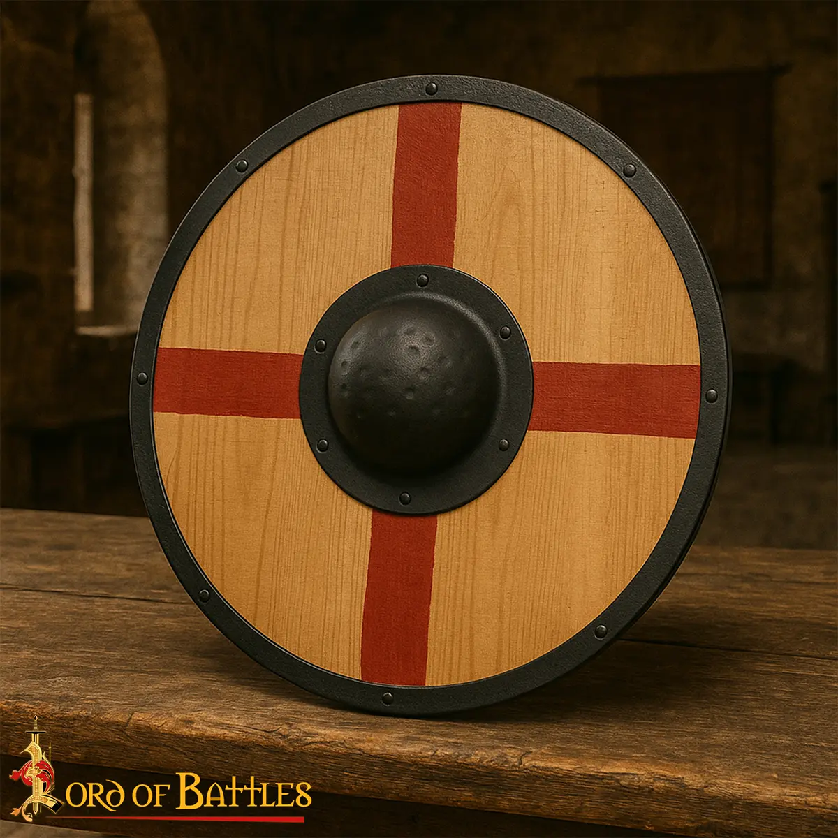 Sturdy Functional Steel Umbo for Viking or Celtic Shields, 12 gauge Sturdy Functional Steel Umbo for Viking or Celtic Shields, 12 gauge - Image 6